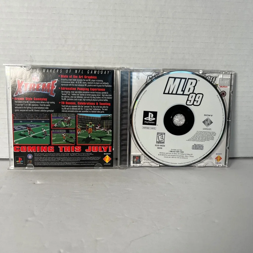 MLB 99‎ Sony PlayStation 1 PS1 1998 Baseball Video Game SCUS-94233 Vin Scully